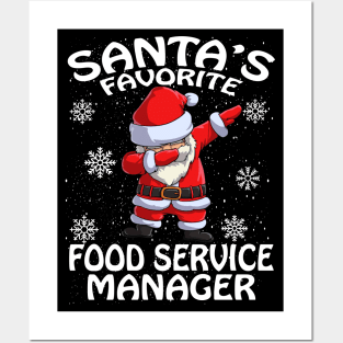 Santas Favorite Food Service Manager Christmas Posters and Art